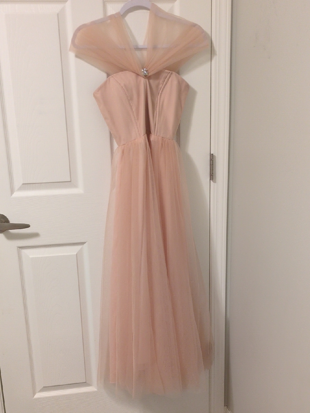 Jolie Loft Blush Tulle Evening Gown
